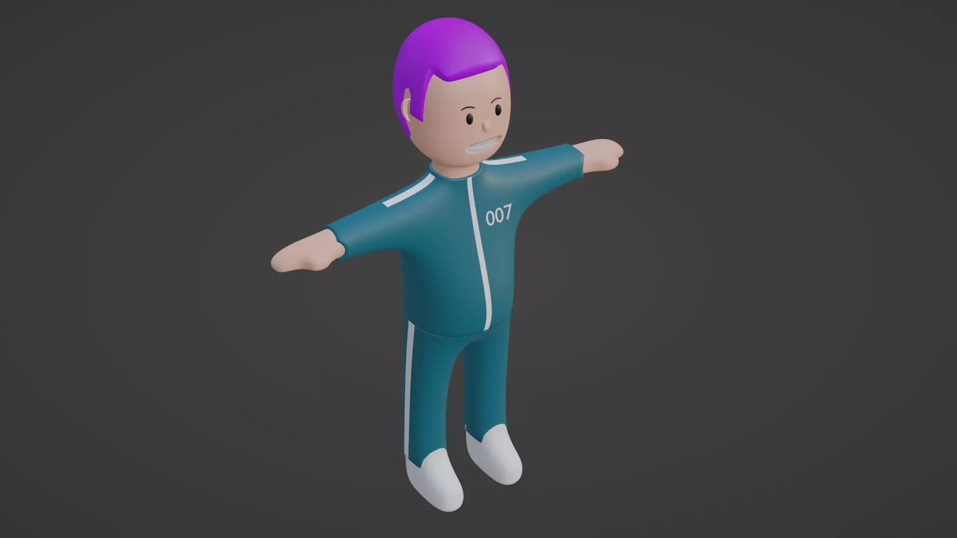 Squid Game Character - Number Seven Low-poly 3D model