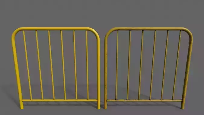 PBR Pedestrian Guard Rail Yellow V2