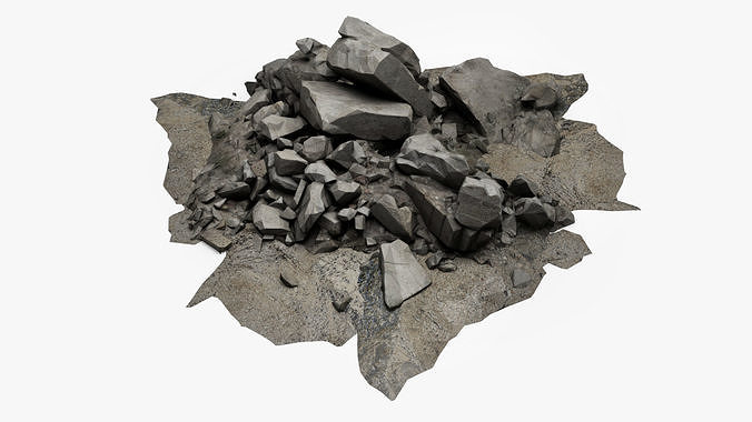 Ruin Debris Kit Rubble gravel pile 3D model