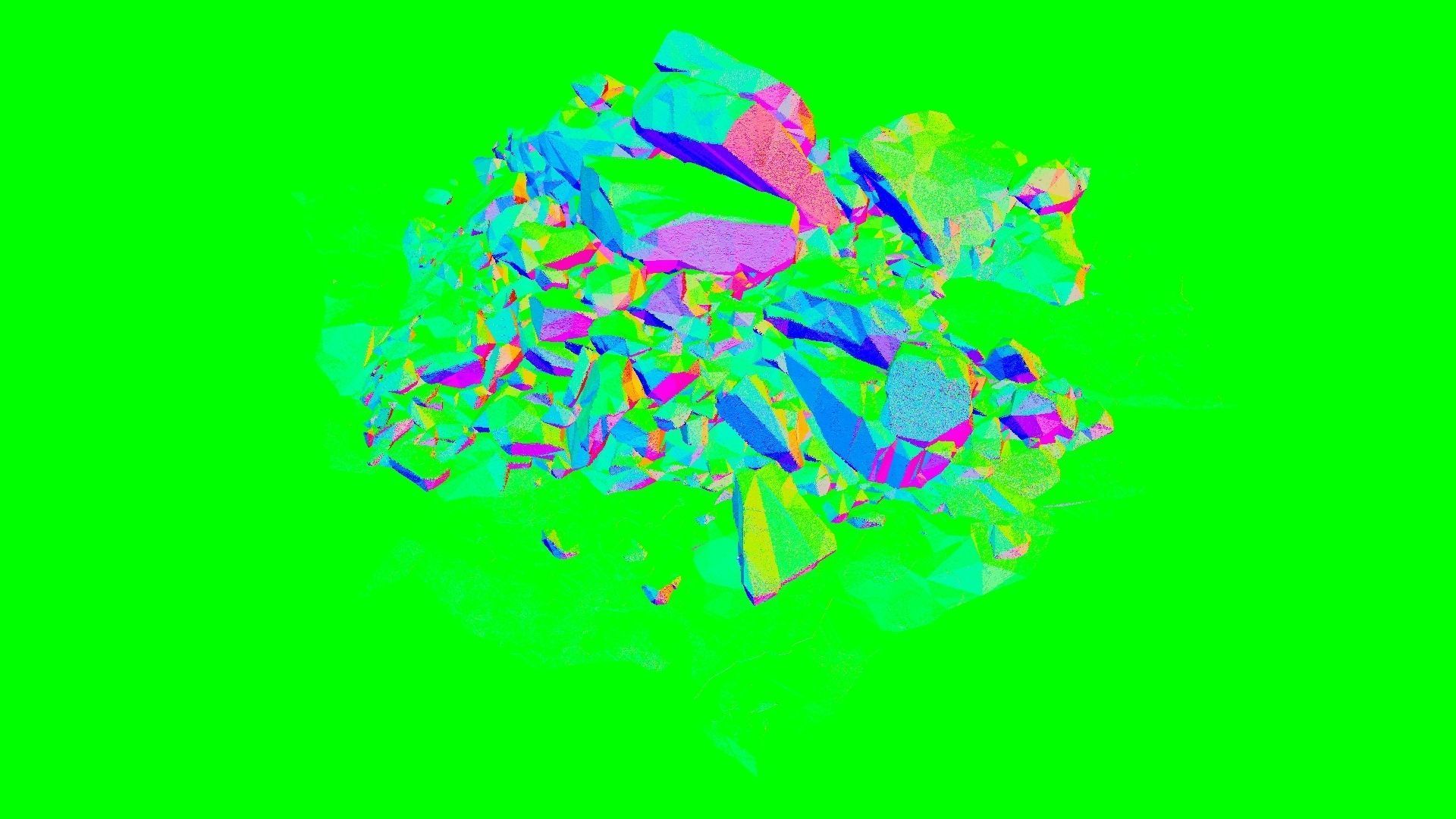 Ruin Debris Kit Rubble gravel pile 3D model_2