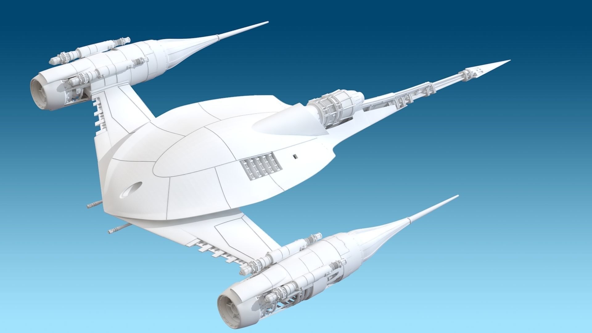 Star Wars Mandolarian N1 Hot Rod Naboo fighter  3D print model_2