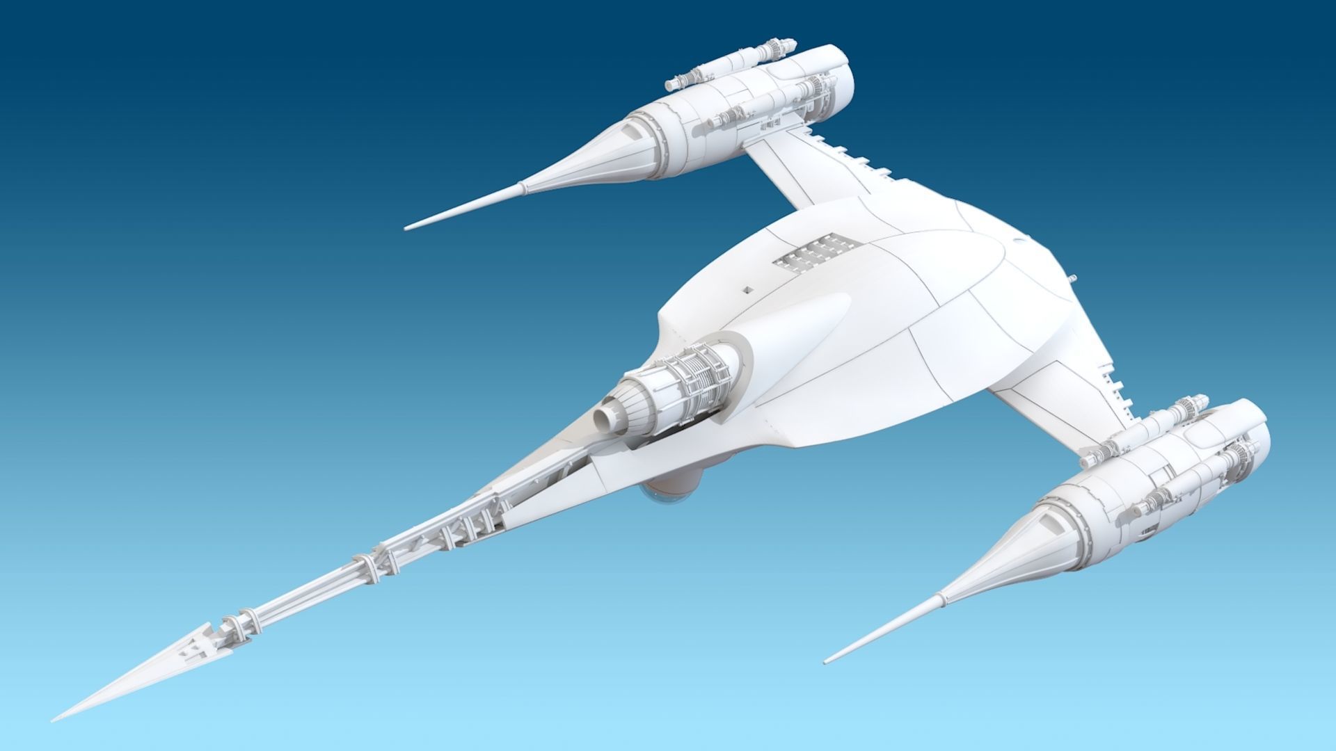 Star Wars Mandolarian N1 Hot Rod Naboo fighter  3D print model_3