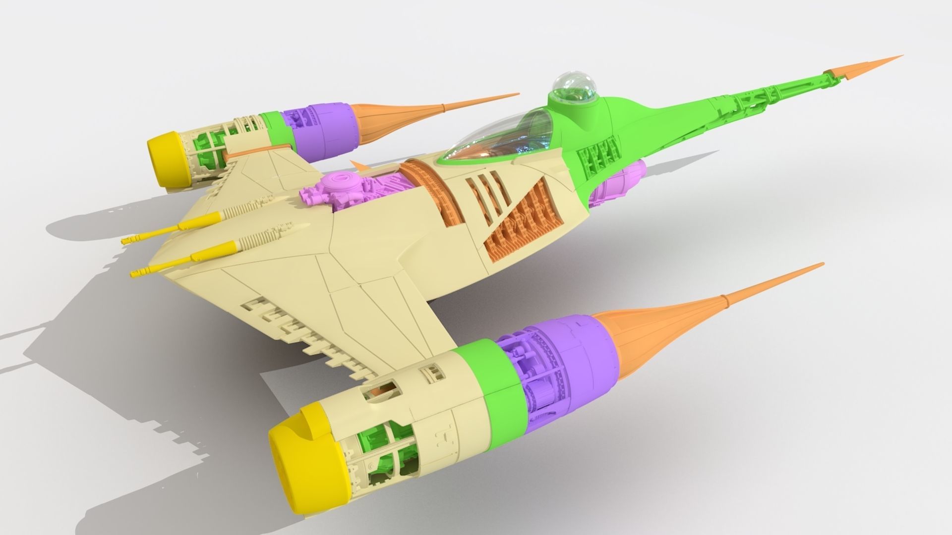 Star Wars Mandolarian N1 Hot Rod Naboo fighter  3D print model_6