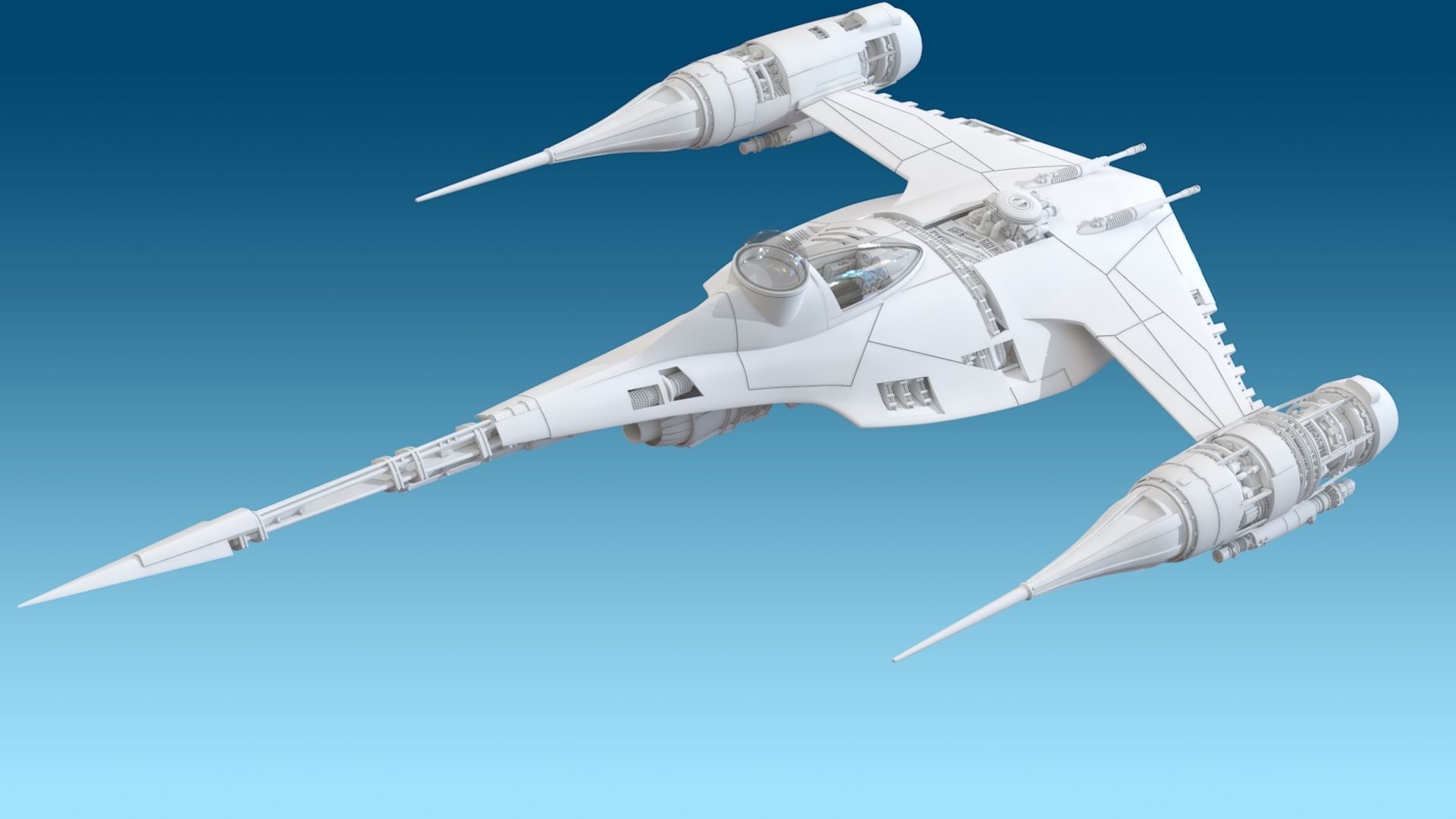 Star Wars Mandolarian N1 Hot Rod Naboo fighter  3D print model_1