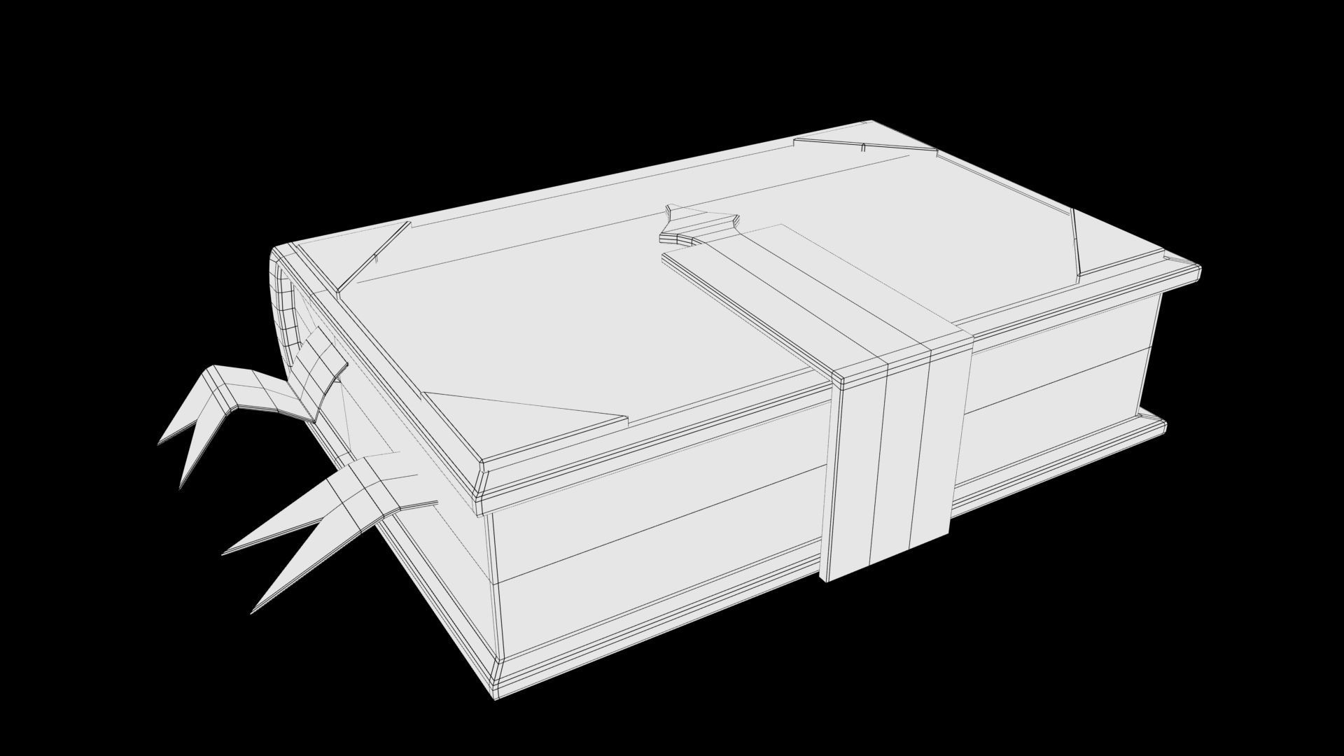 Stylized book Low-poly 3D model_9