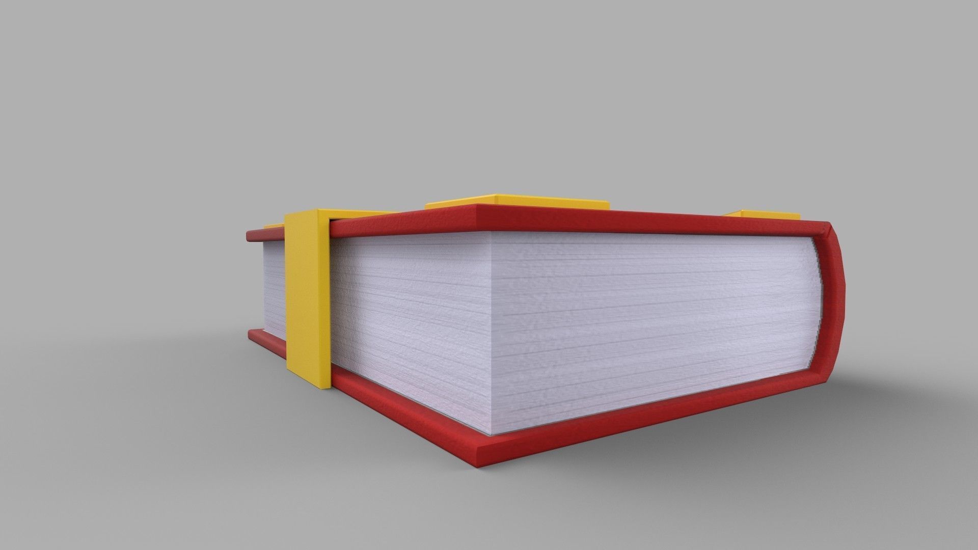 Stylized book Low-poly 3D model_3