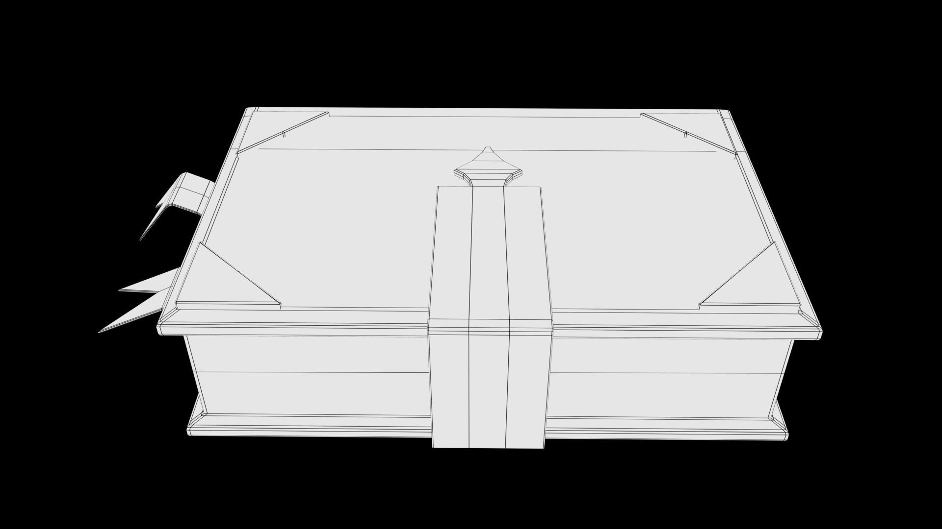 Stylized book Low-poly 3D model_8