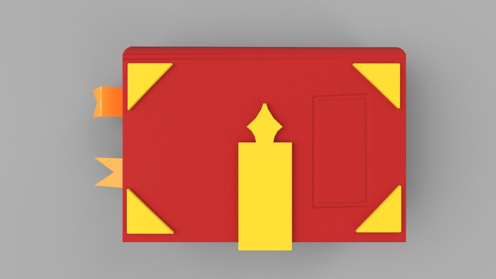 Stylized book Low-poly 3D model_1