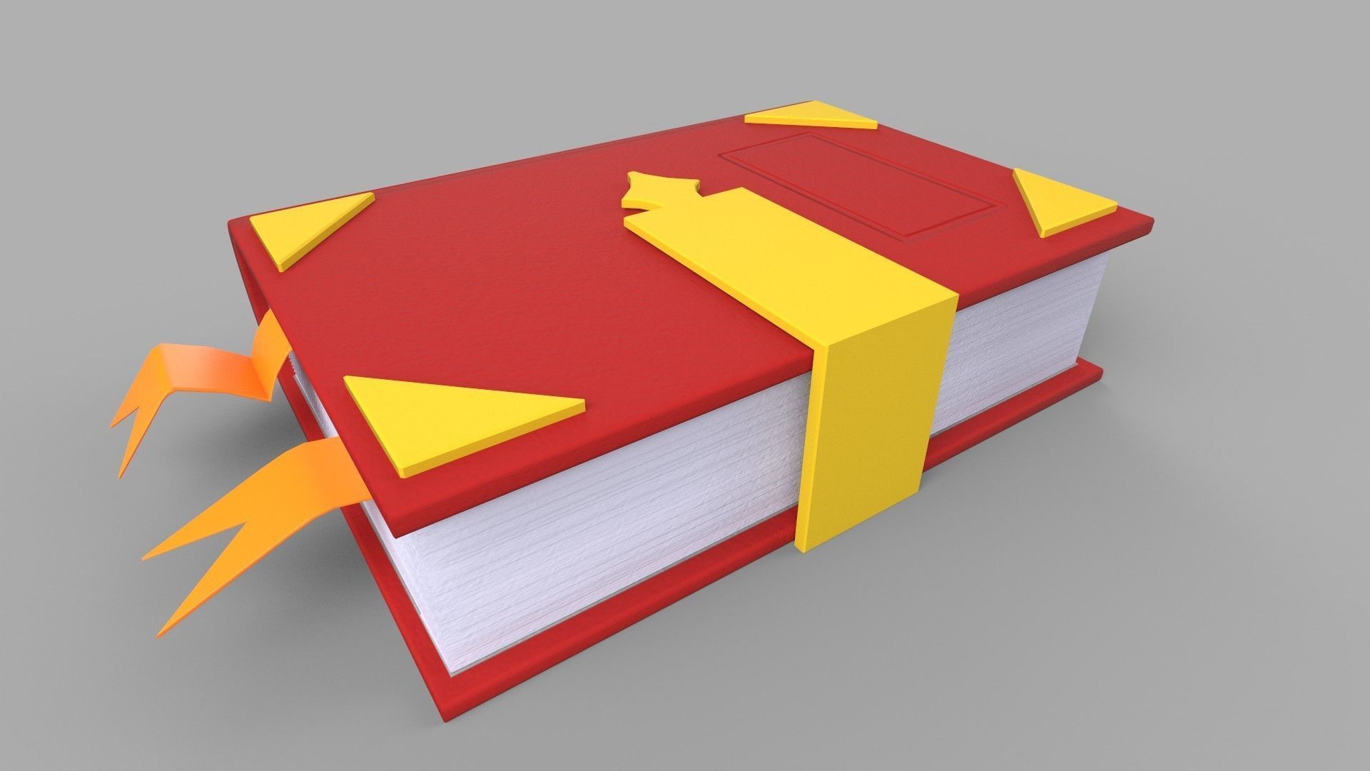Stylized book Low-poly 3D model_4