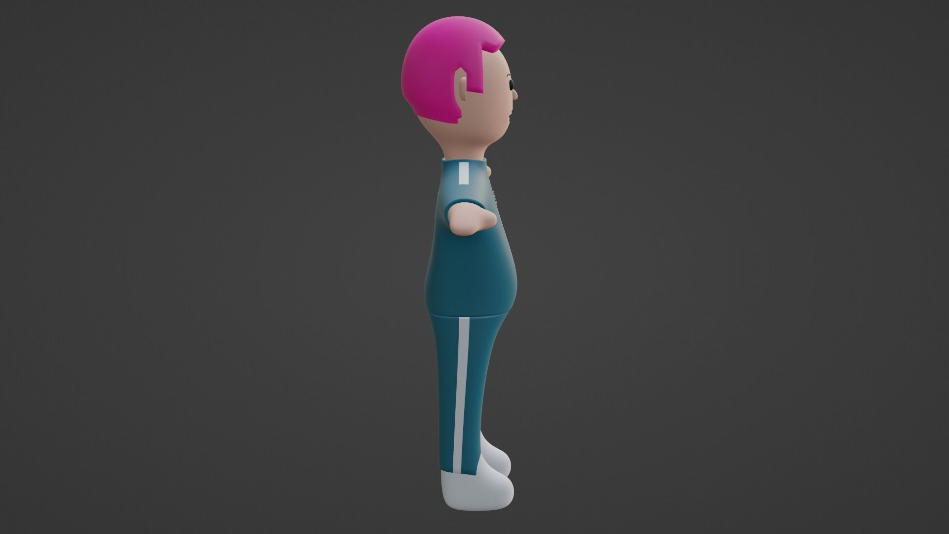 Squid Game Character - Number Ten Low-poly 3D model_4