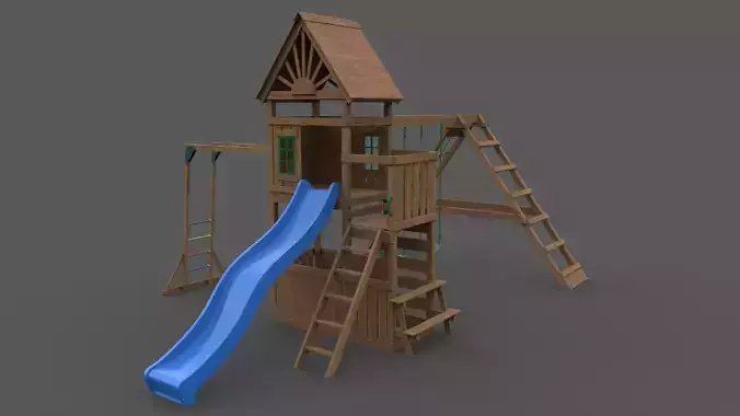 PBR Playground Jungle Gym 10 Low-poly 3D model