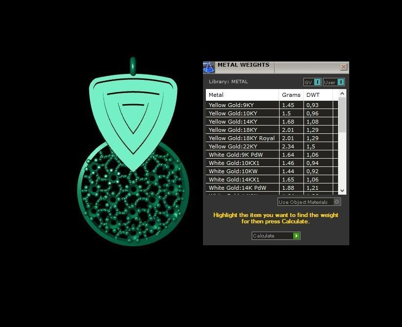 Pendant P177 3D Print Model 3D print model_4