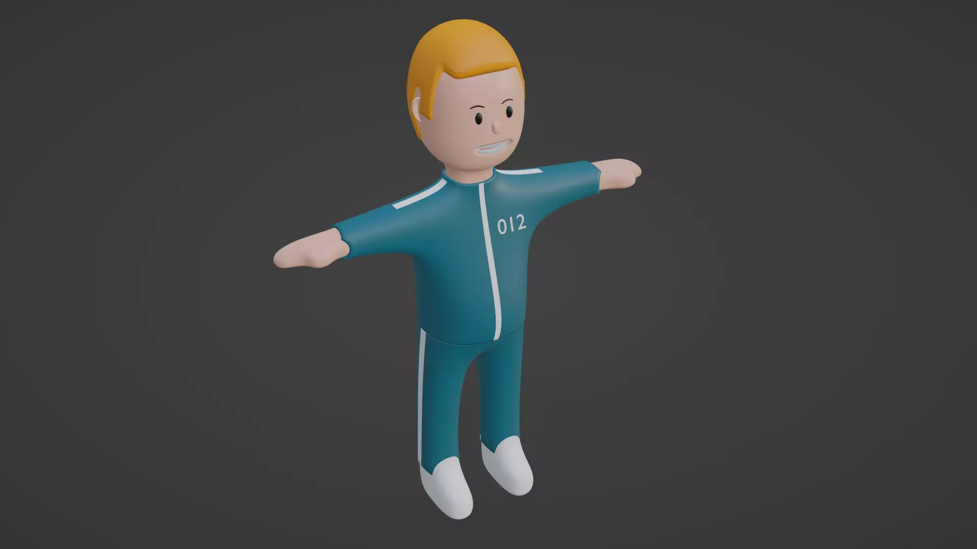 Squid Game Character - Number Twelve Low-poly 3D model