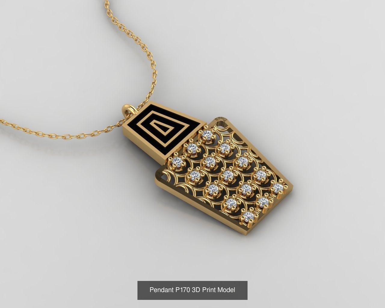 Pendant 3D Print Model Collection with moon and stars _47
