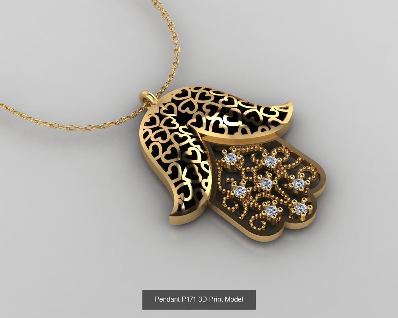 Pendant 3D Print Model Collection with moon and stars _48