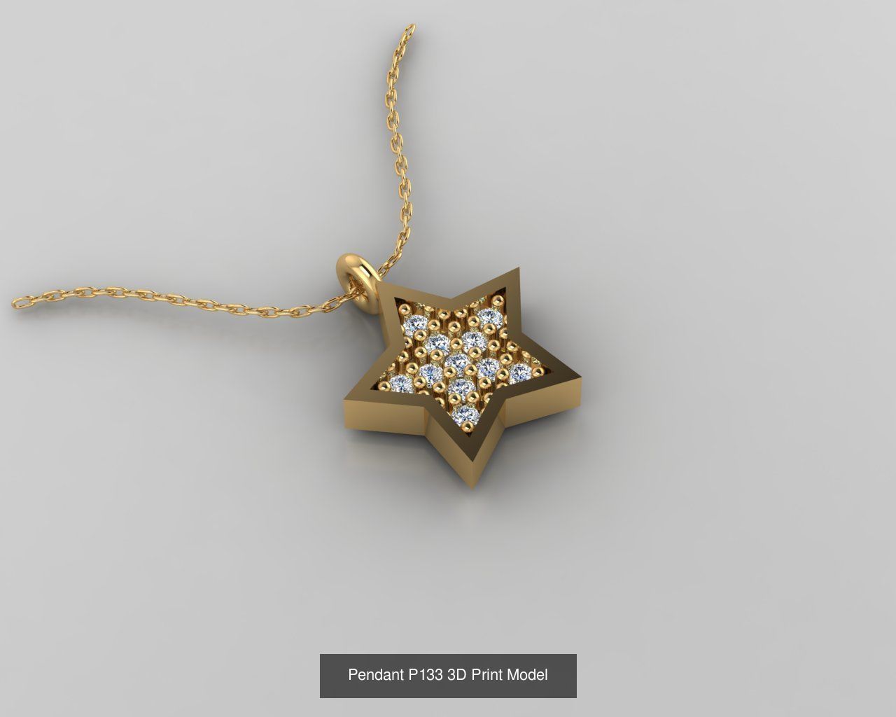 Pendant 3D Print Model Collection with moon and stars _11