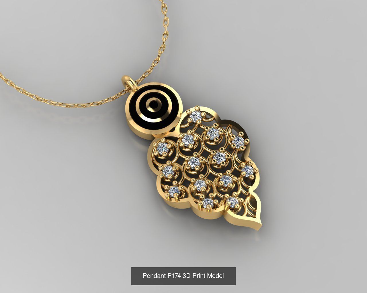Pendant 3D Print Model Collection with moon and stars _51