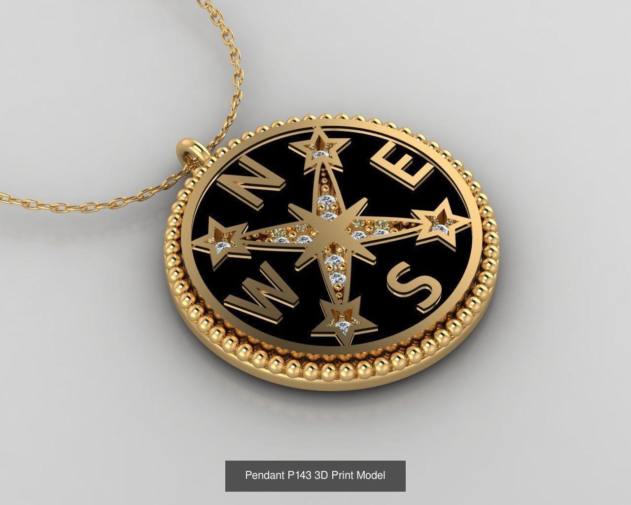 Pendant 3D Print Model Collection with moon and stars _20