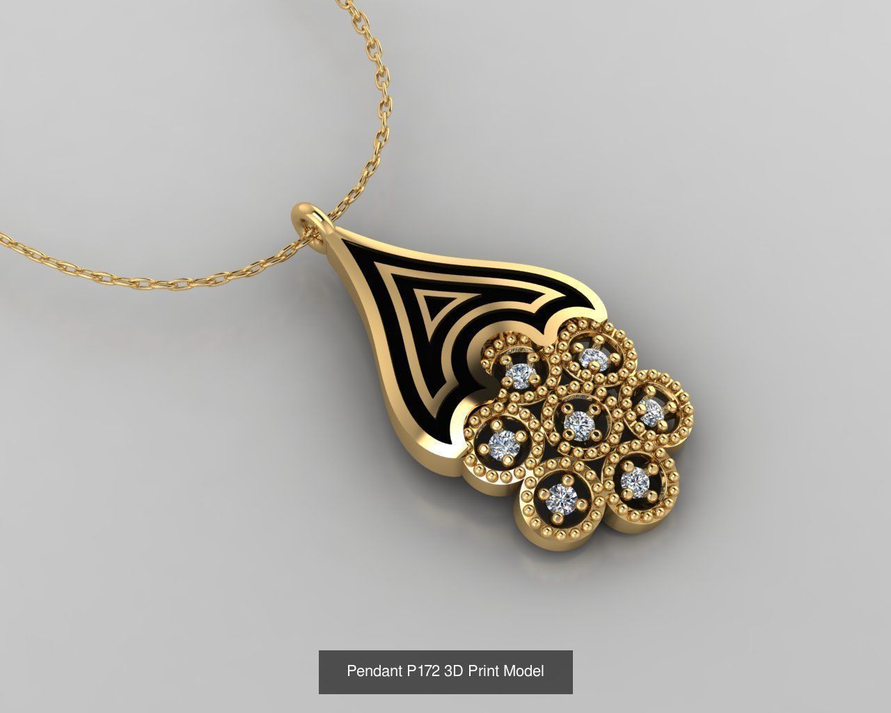 Pendant 3D Print Model Collection with moon and stars _49