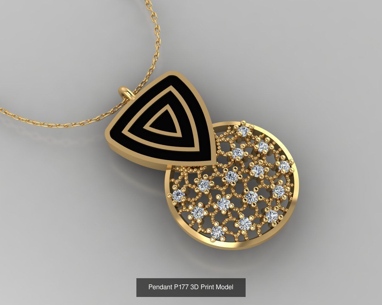 Pendant 3D Print Model Collection with moon and stars _54