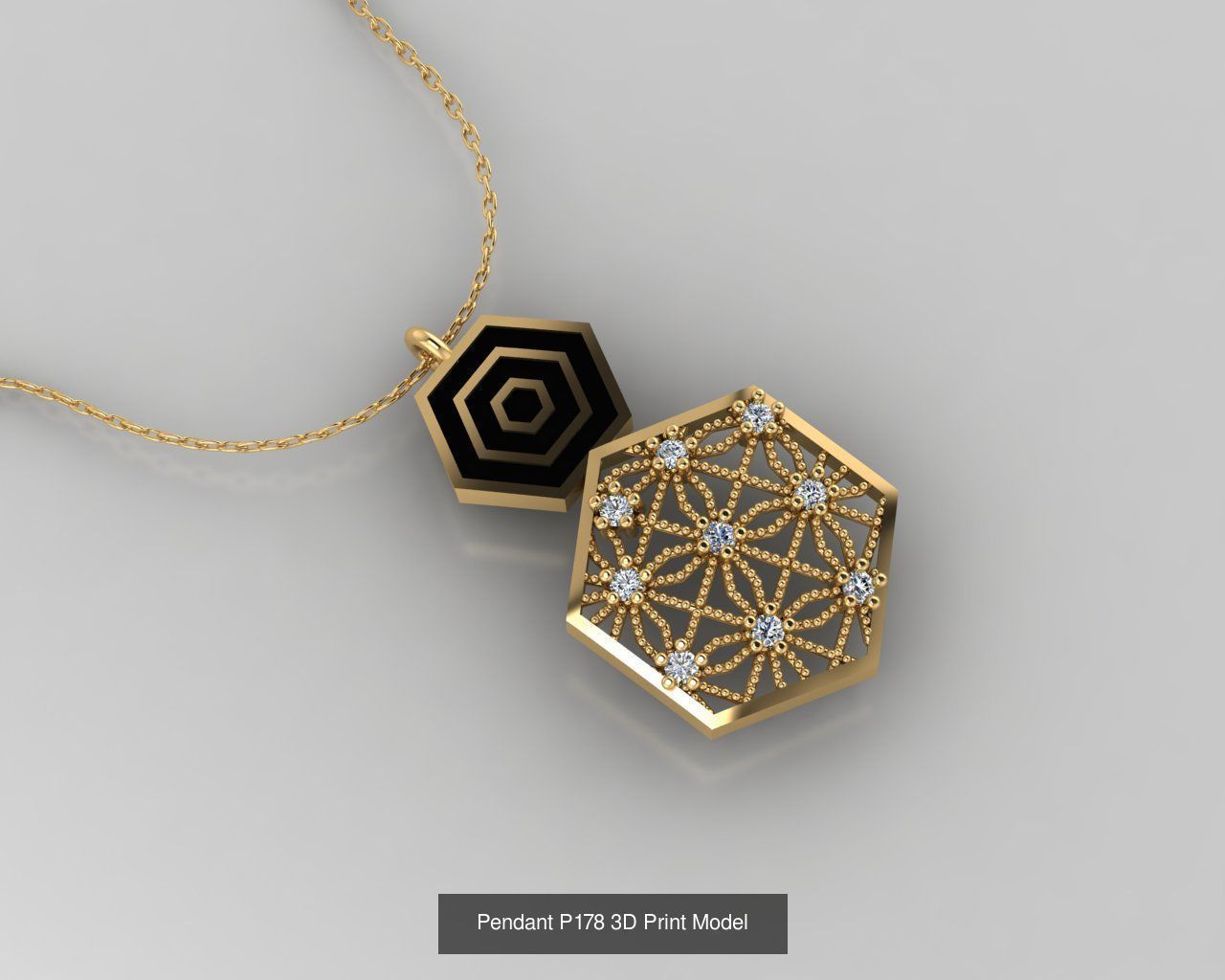 Pendant 3D Print Model Collection with moon and stars _55