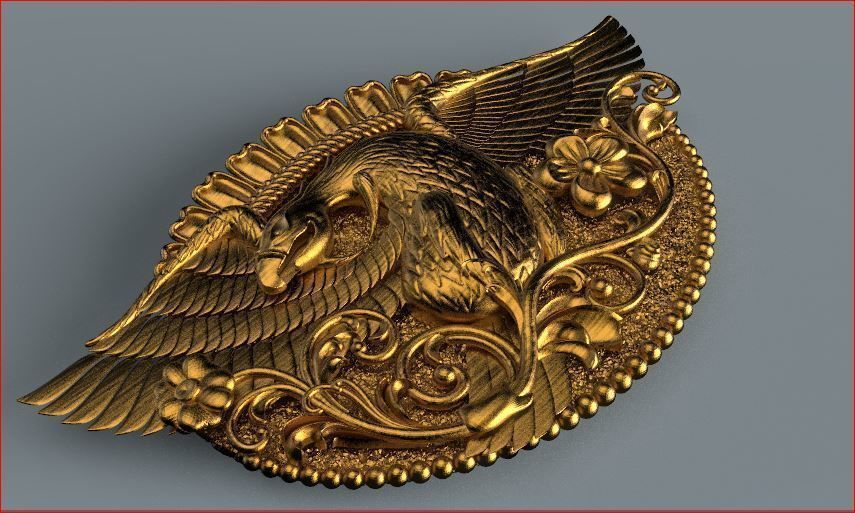 bucke eagle 3D print model_3