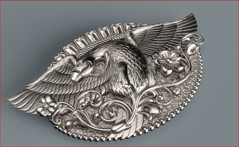 bucke eagle 3D print model_6