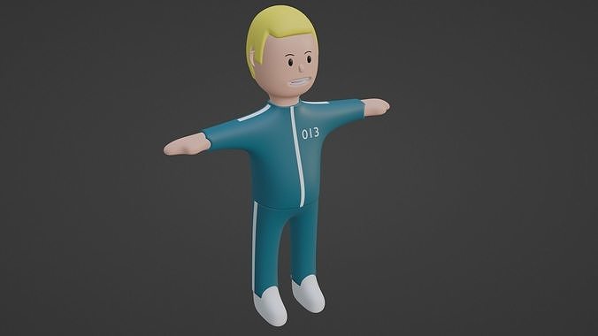 Squid Game Character - Number Thirteen Low-poly 3D model