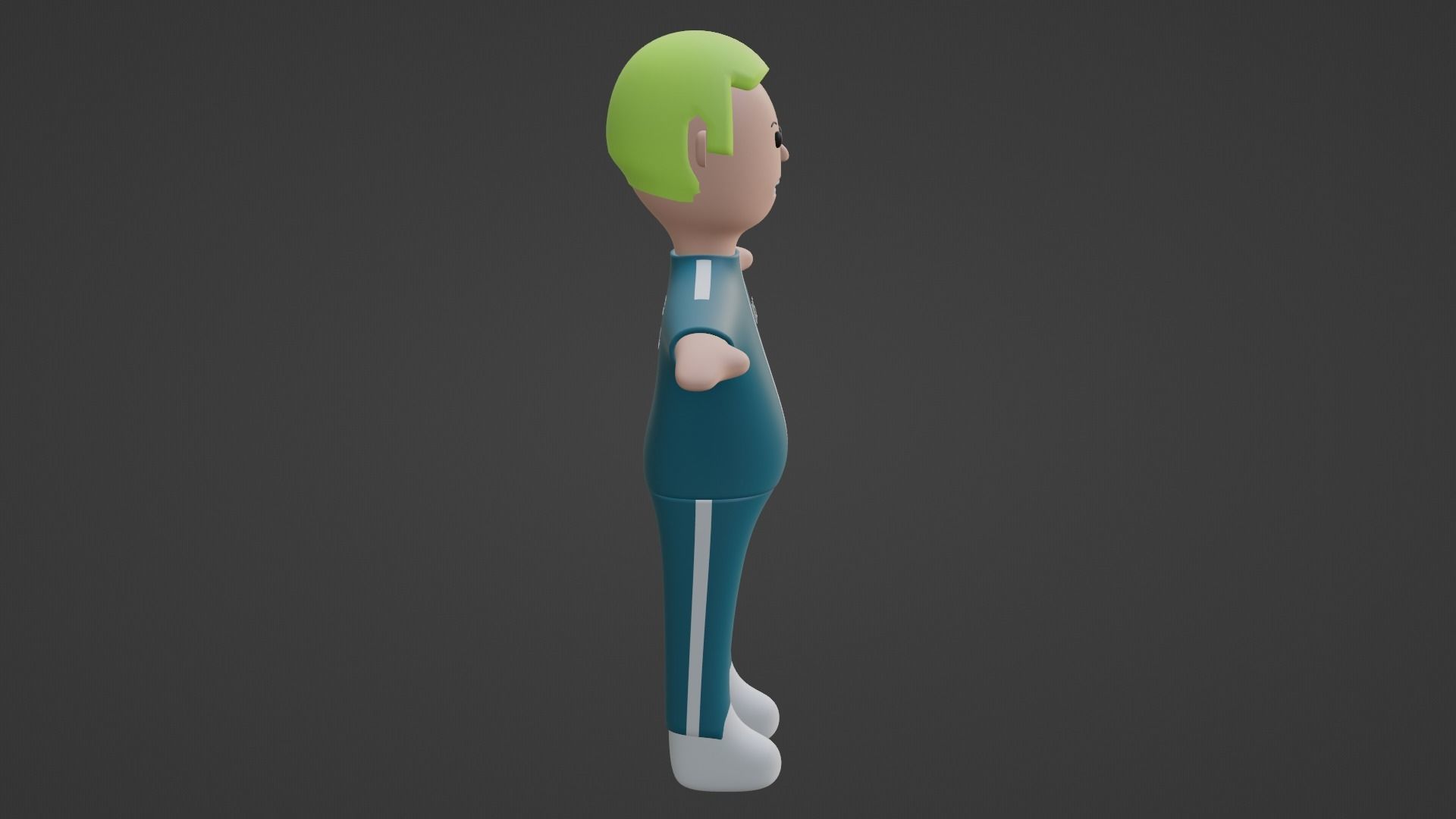 Squid Game Character - Number Fifteen Low-poly 3D model_4