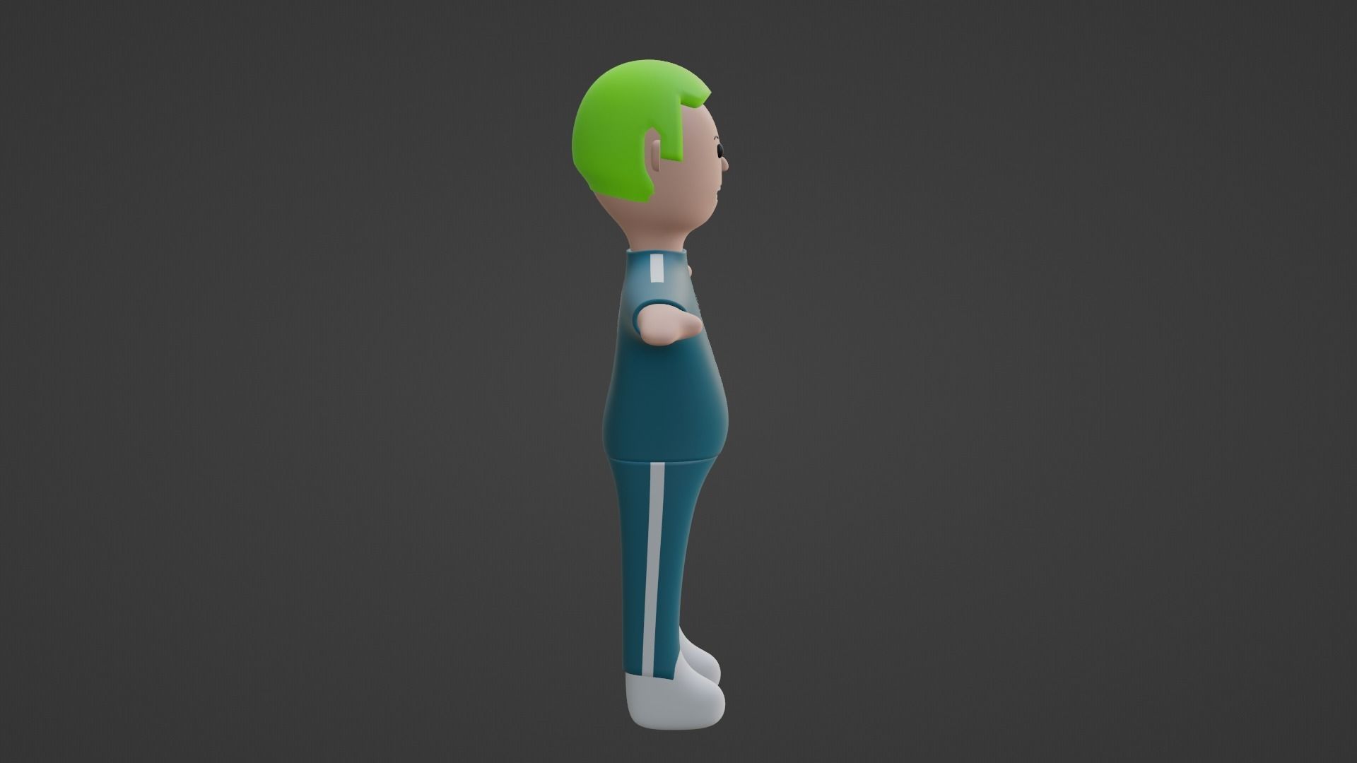 Squid Game Character - Number Sixteen Low-poly 3D model_4