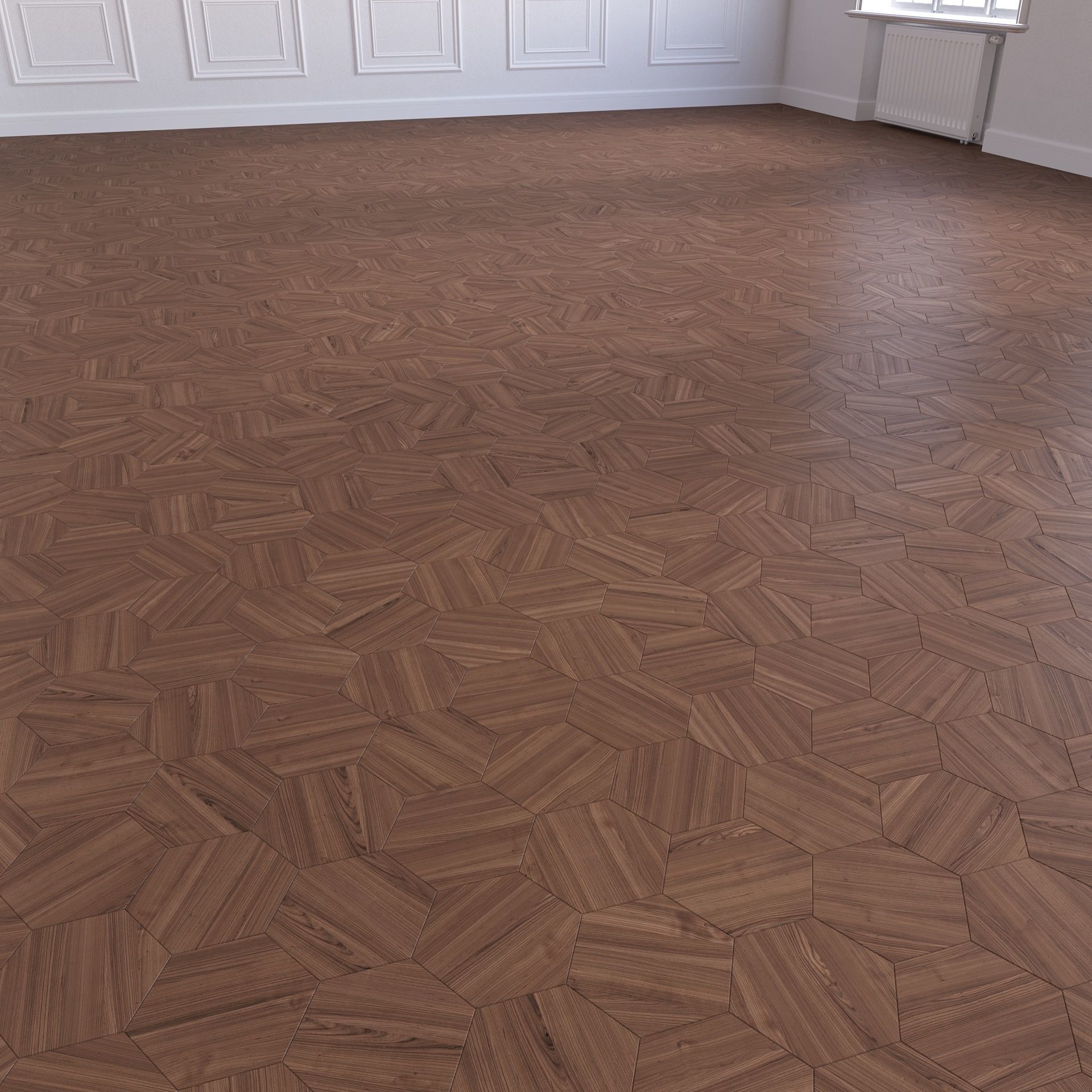 Parquet - Laminate - Wooden floor 2 in 1 Low-poly 3D model_6