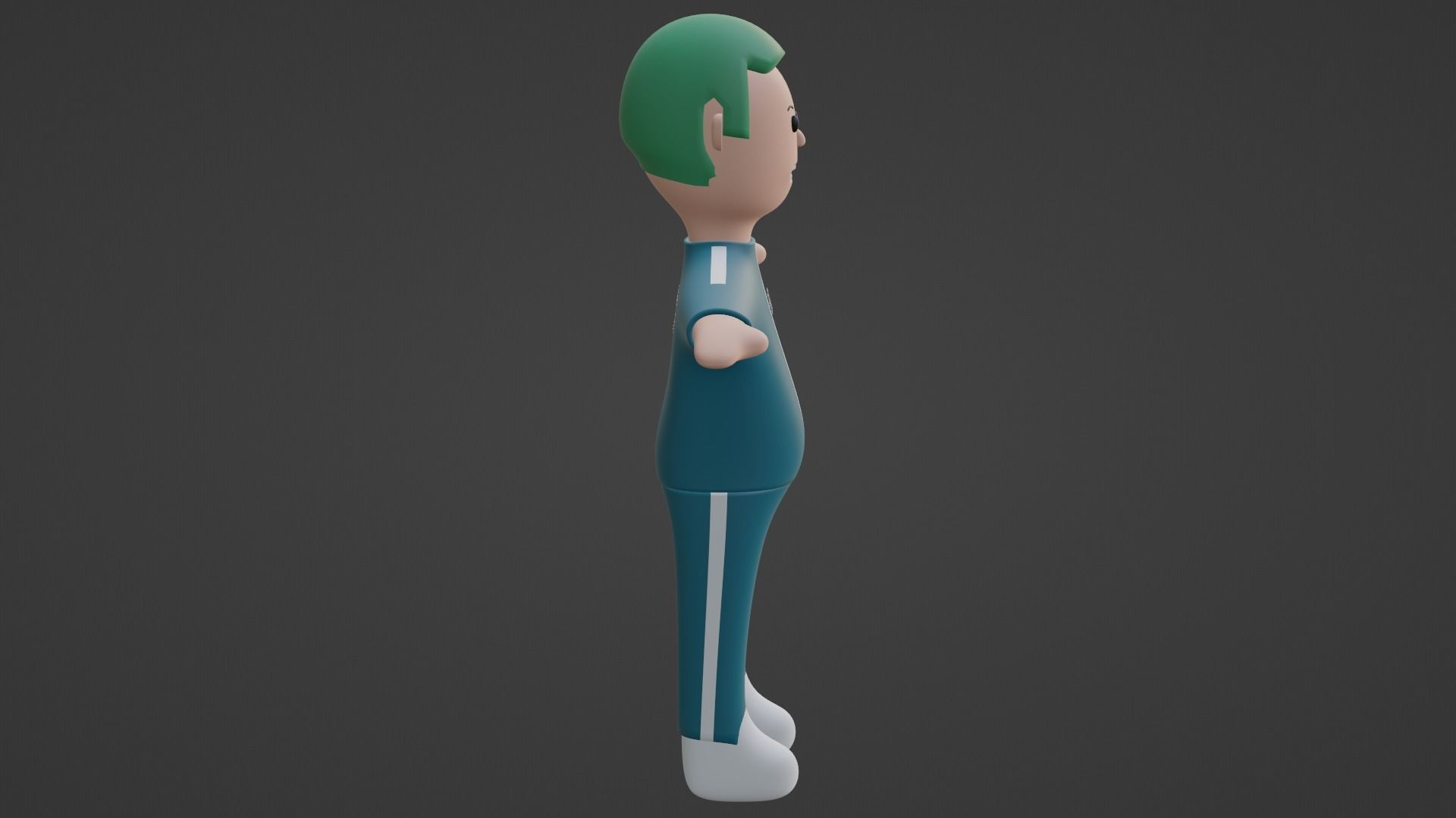 Squid Game Character - Number Seventeen Low-poly 3D model_4