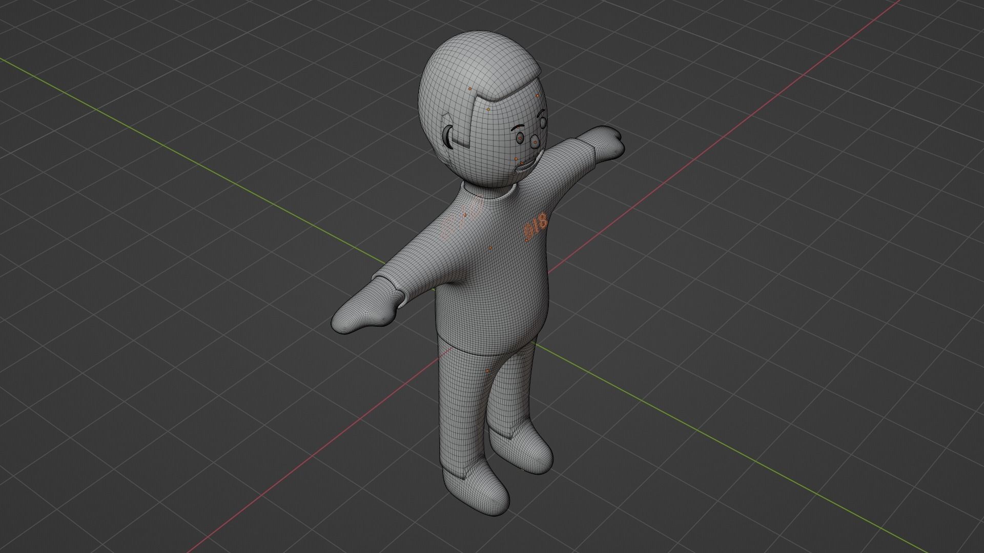 Squid Game Character - Number Eighteen Low-poly 3D model_8