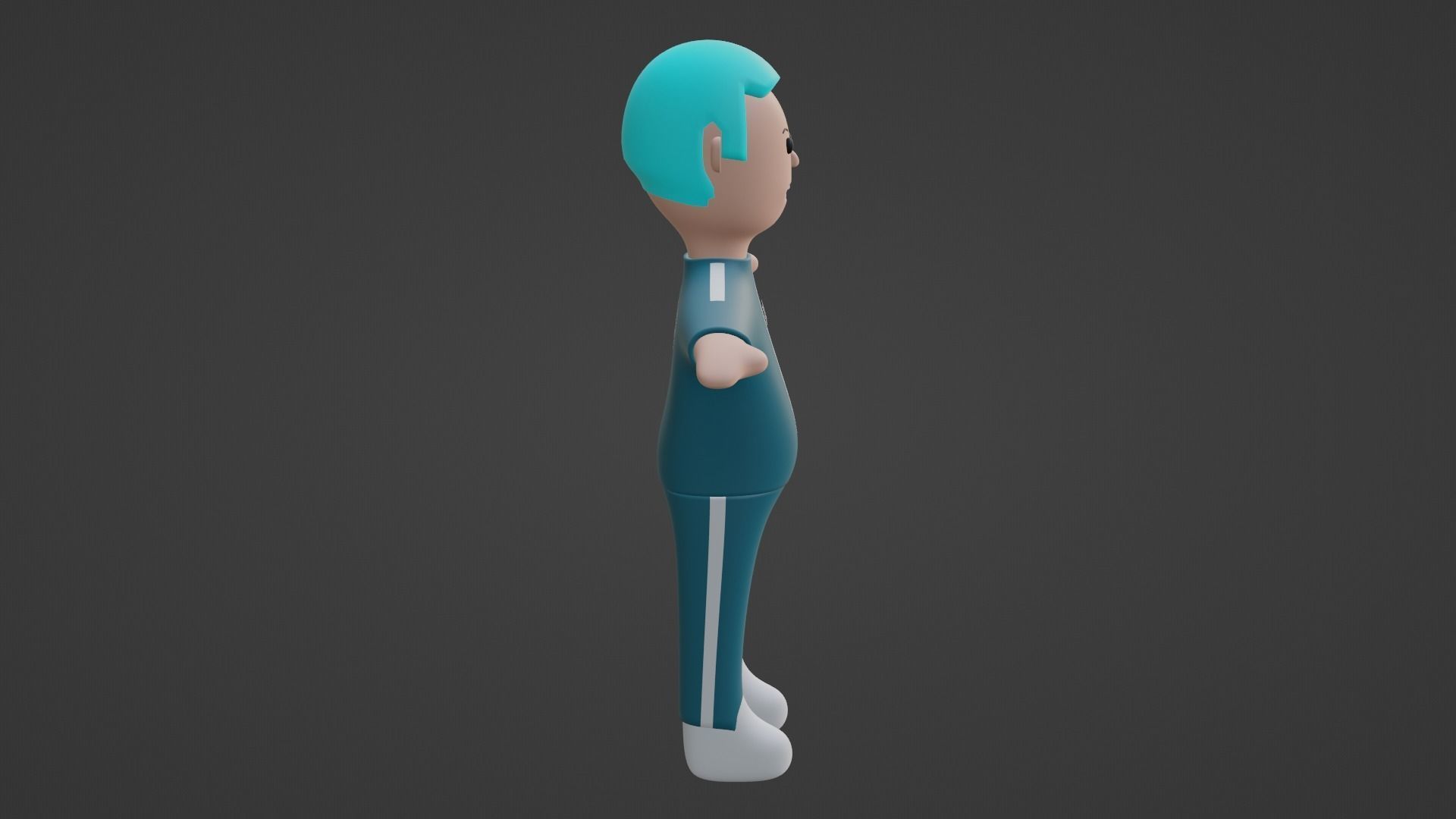 Squid Game Character - Number Eighteen Low-poly 3D model_4