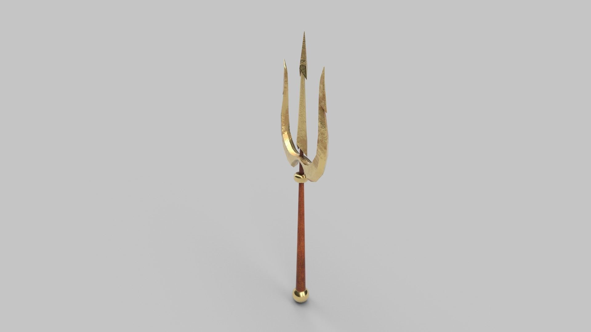 Trident shiva scepter Low-poly 3D model_4