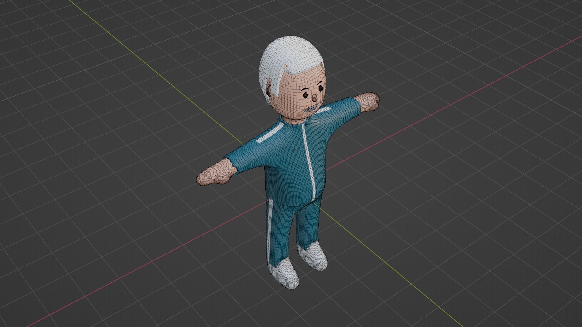 Squid Game Character - White Low-poly 3D model_6