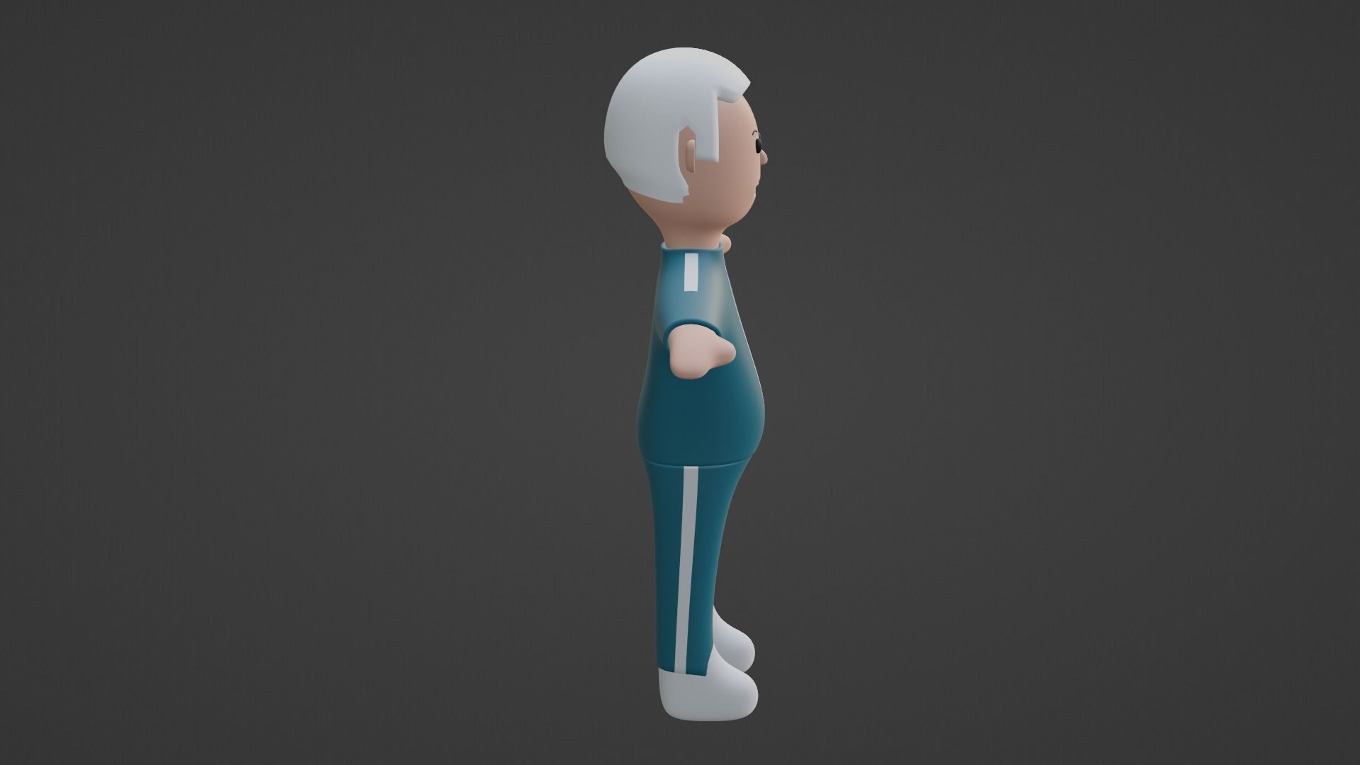 Squid Game Character - White Low-poly 3D model_4