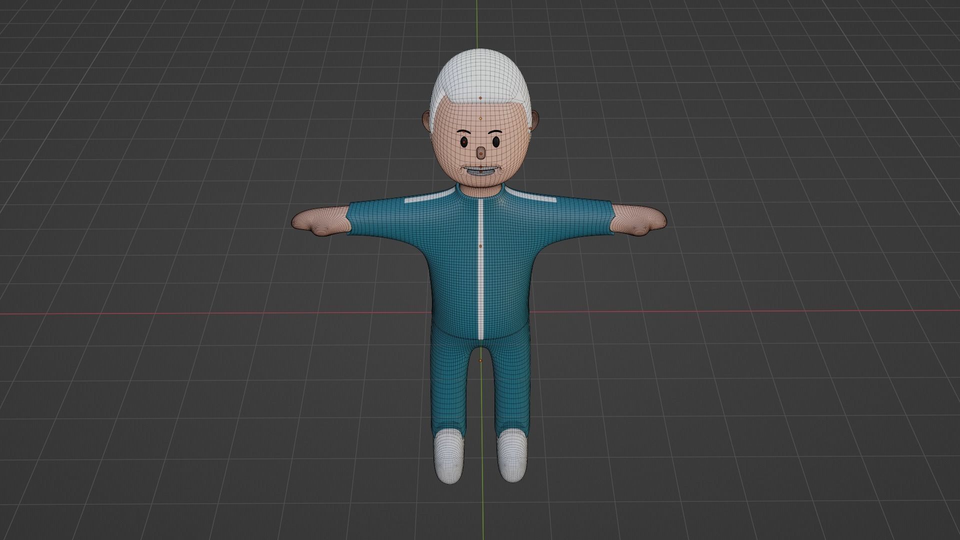 Squid Game Character - White Low-poly 3D model_7