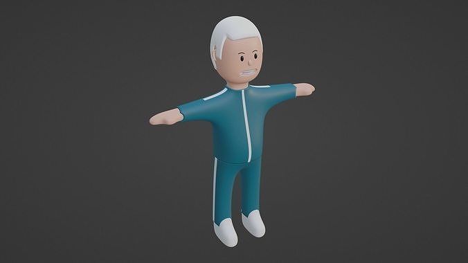 Squid Game Character - White Low-poly 3D model