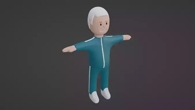 Squid Game Character - White Low-poly 3D model