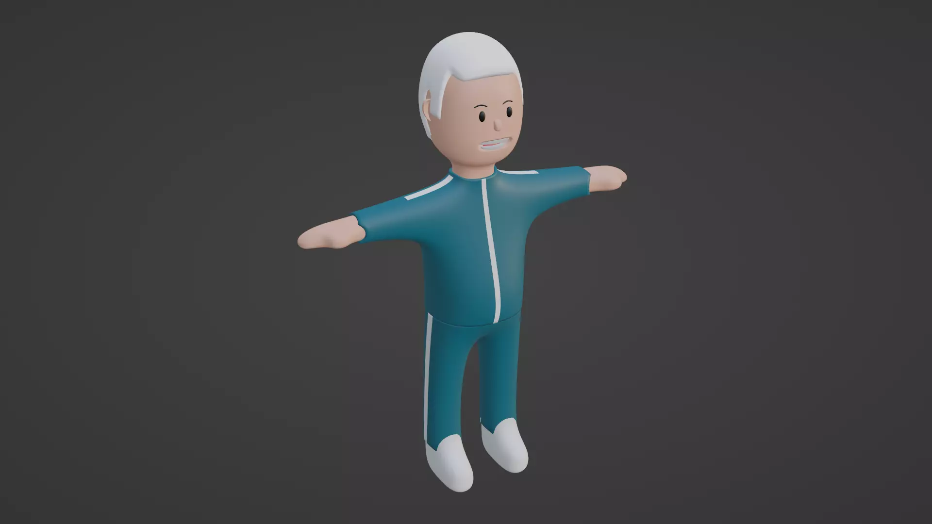 Squid Game Character - White Low-poly 3D model_0