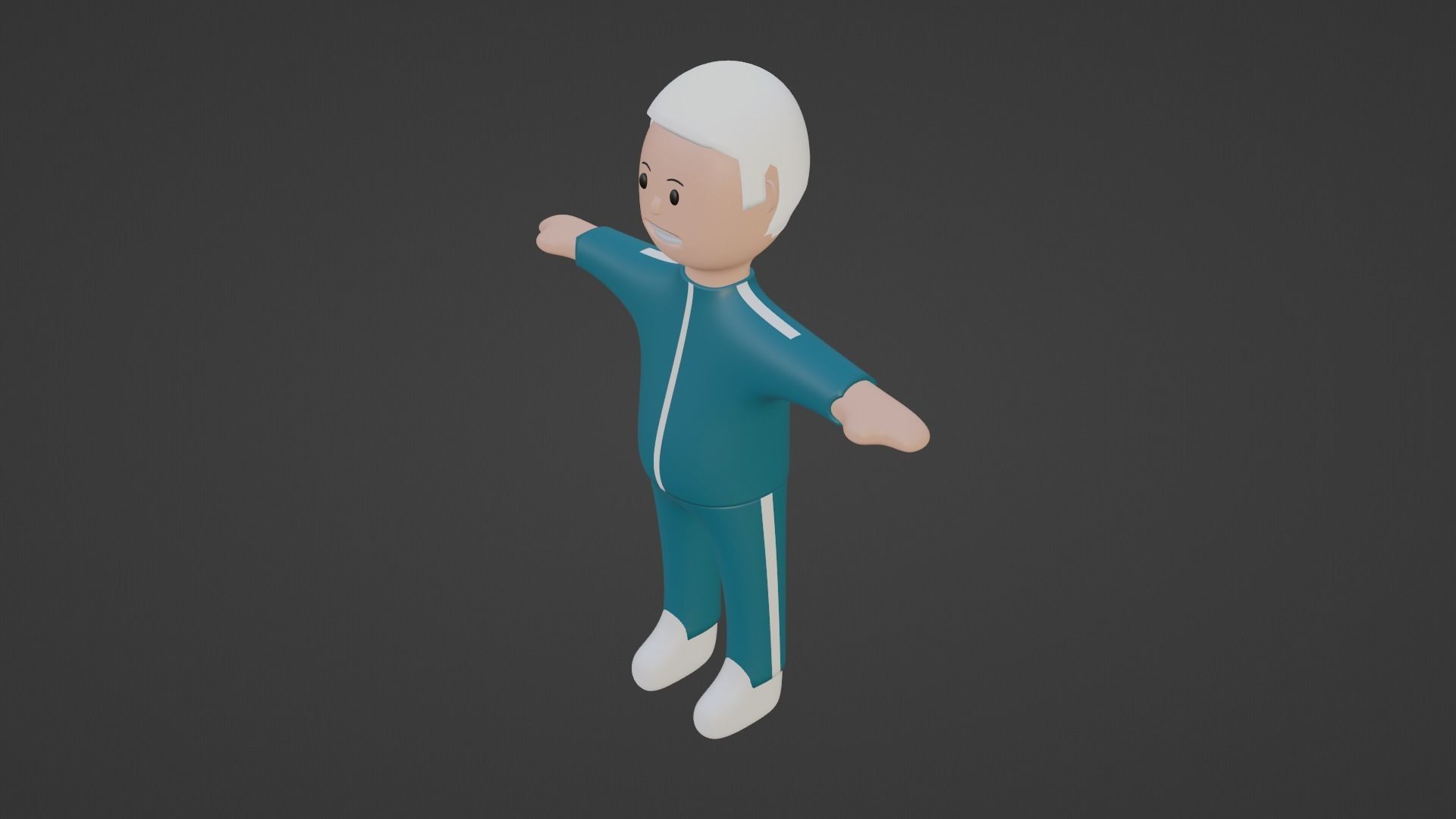 Squid Game Character - White Low-poly 3D model_2