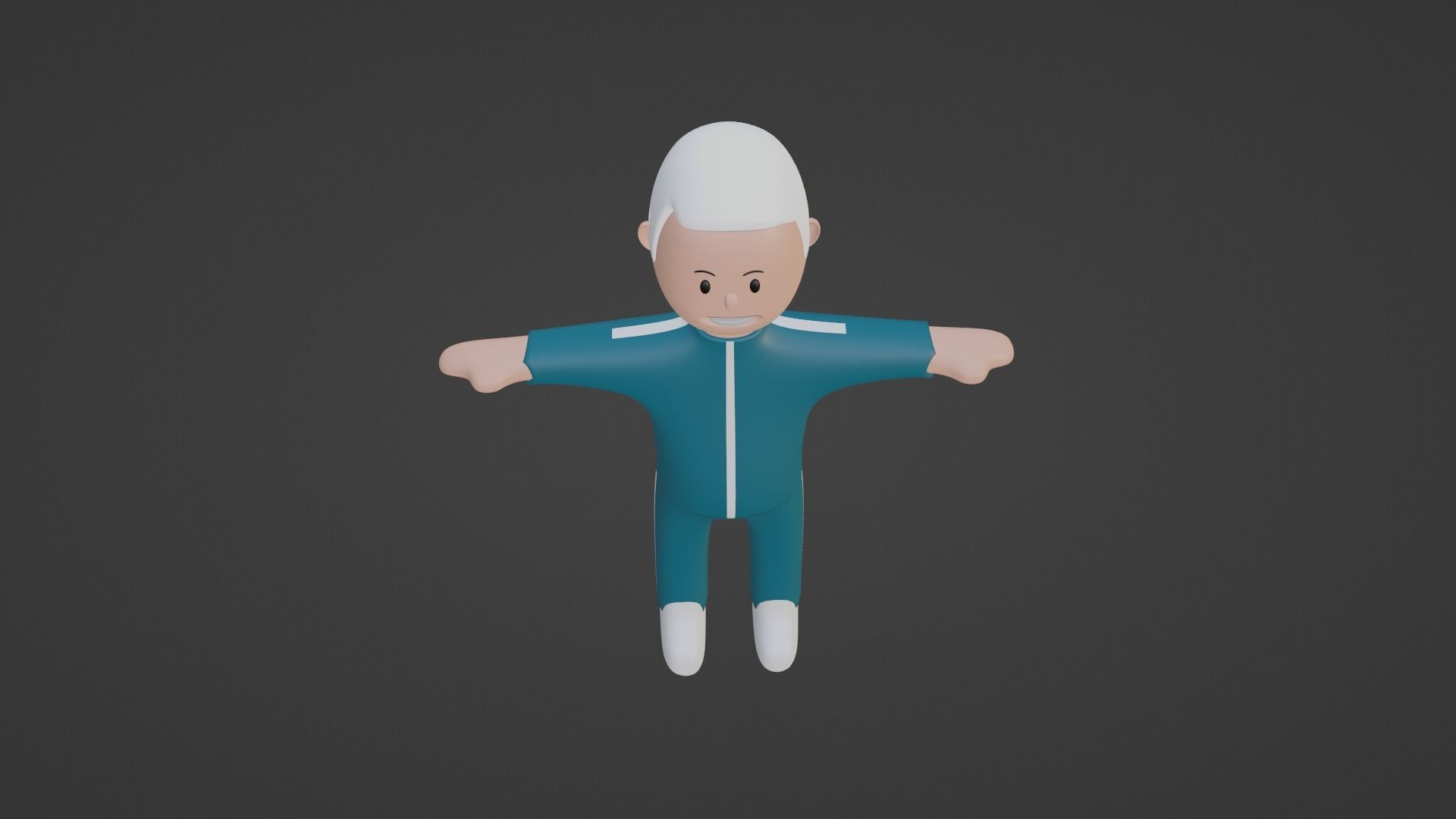 Squid Game Character - White Low-poly 3D model_5