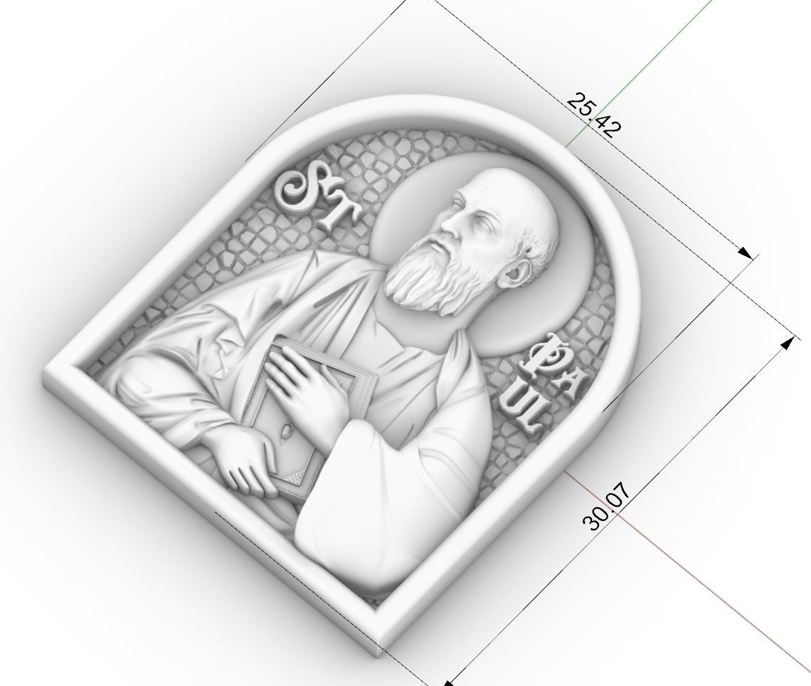 Saint Paul    Apostle  CNC 3D MODEL 3D print model 3D print model_7