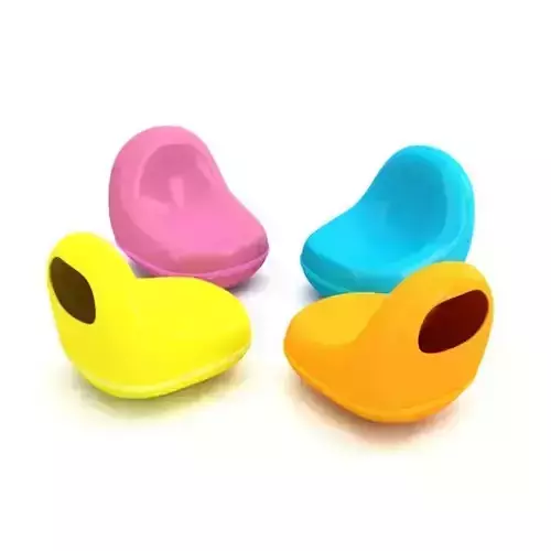Four Multi Colored Miniature Chairs