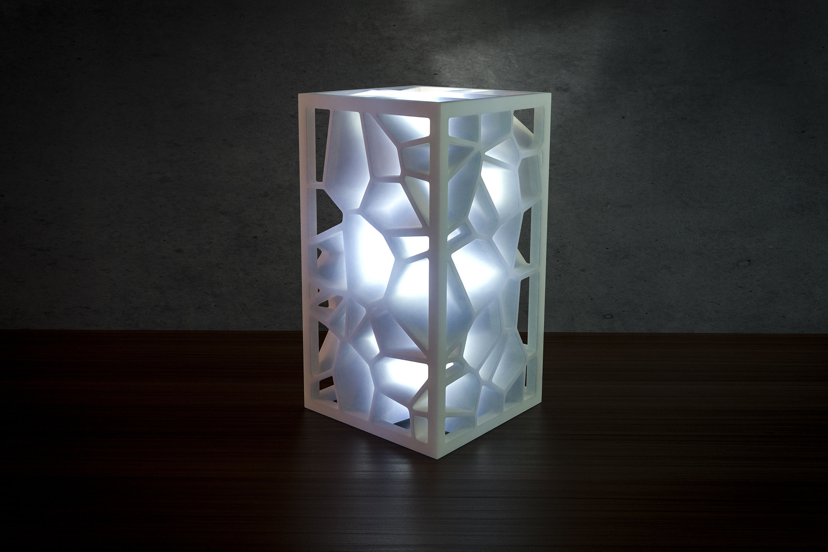Generative design Voronoi lamp