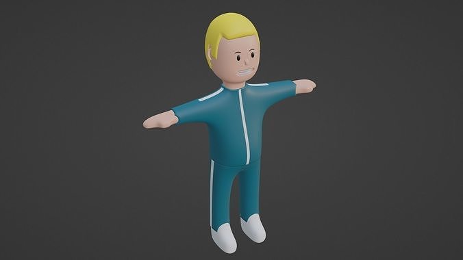 Squid Game Character - Yellow Low-poly 3D model