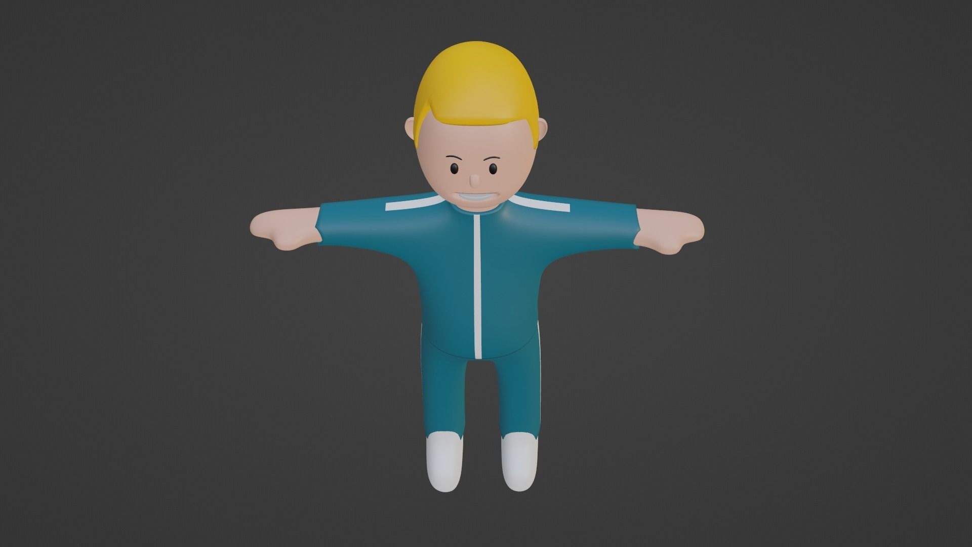 Squid Game Character - Orange Low-poly 3D model_5