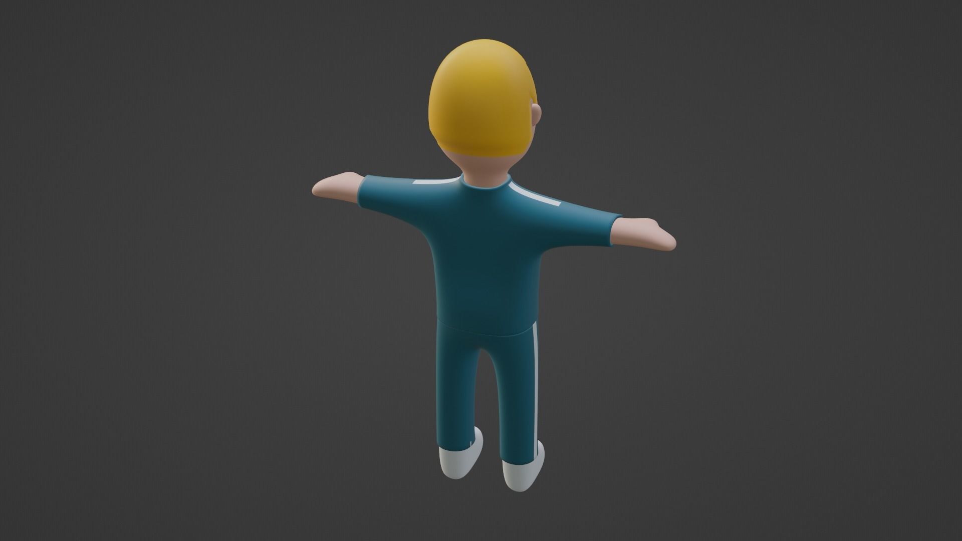 Squid Game Character - Orange Low-poly 3D model_3