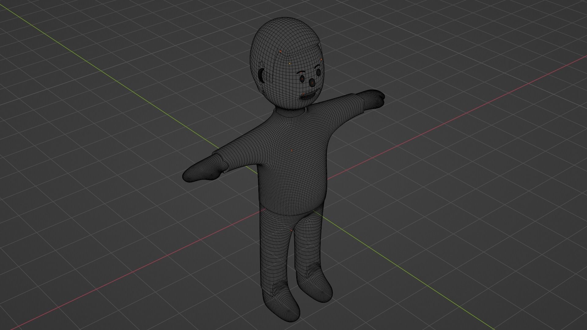 Squid Game Character - Orange Low-poly 3D model_9